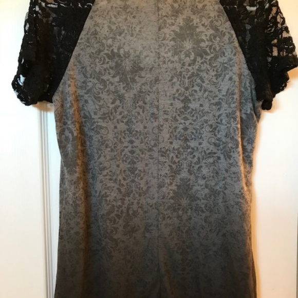NWOT Embellished Tee with Lace Sleeve - Picture 5 of 5